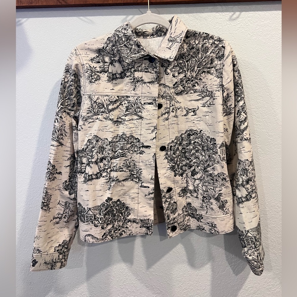 Custom made jacket “toile” pattern size medium.